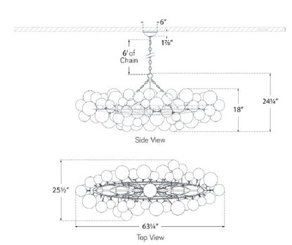 Julie Neill Talia Large Linear Chandelier