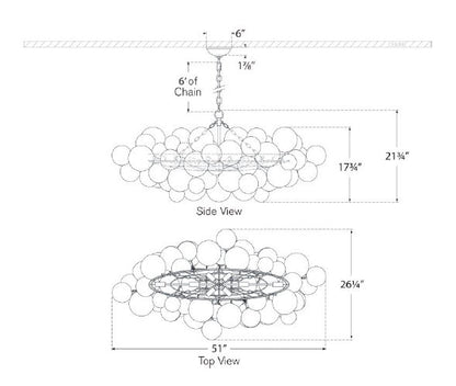 Julie Neill Talia Medium Linear Chandelier