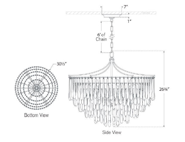 Julie Neill Vacarro Medium Chandelier