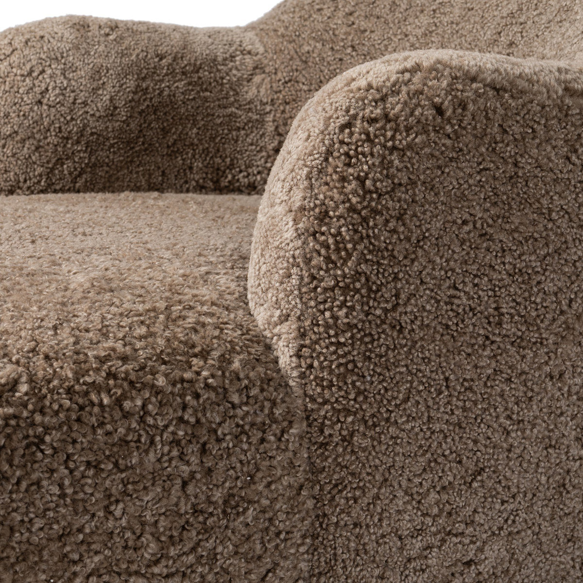 Julius Chaise-Taupe Shearling