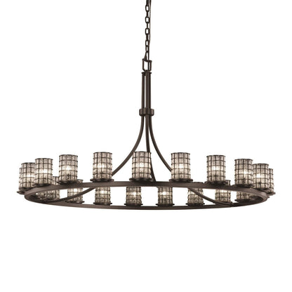 Justice Design Group Wire Glass 60 Inch 21 Light Chandelier Cp181192