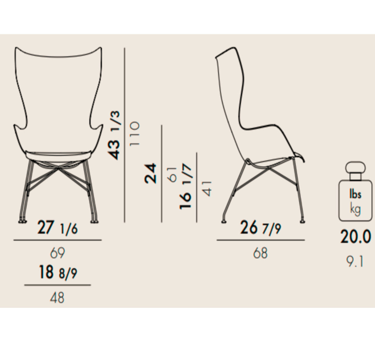 K/Wood Lounge Chair