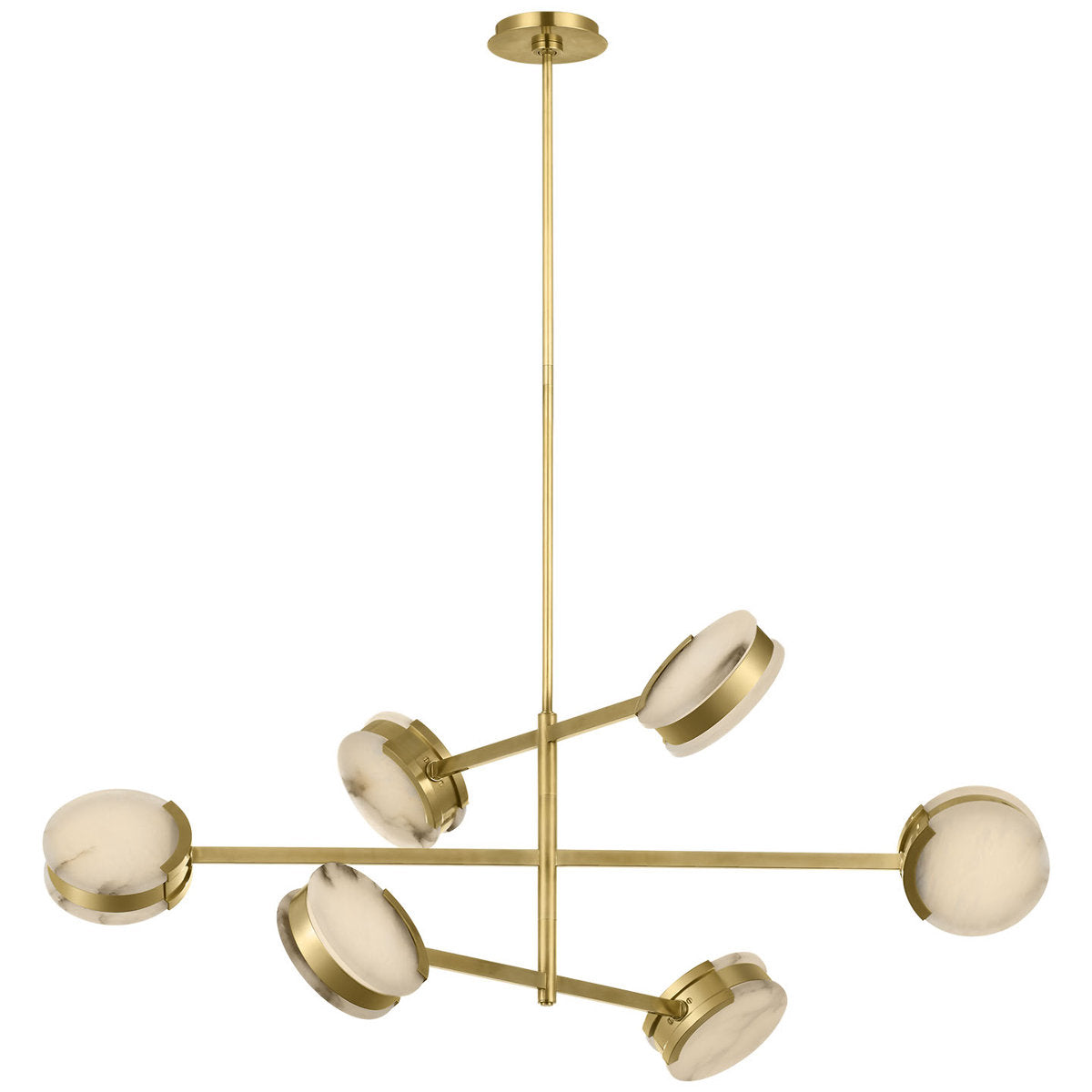 Kelly Wearstler Melange 48" Multi-Positional Chandelier with Alabaster