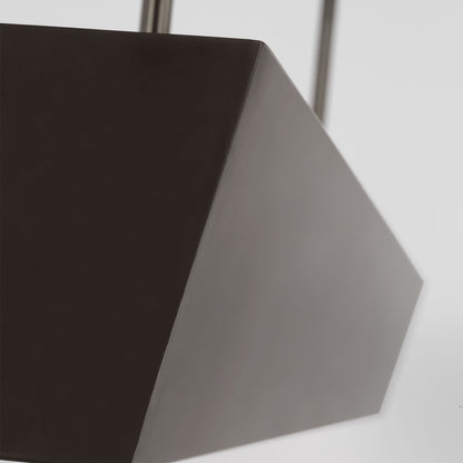 Kelly Wearstler Pench 1-light large tapered linear chandelier in dark bronze finish