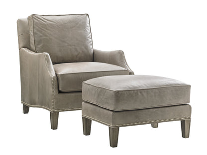 Kensington Place Ashton Leather Ottoman
