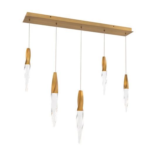 Kindjal 5 Light Crystal LED Multi-Light Pendant