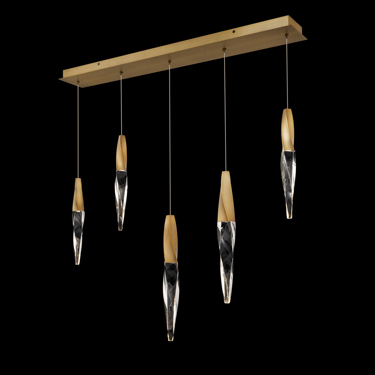 Kindjal 5 Light Crystal LED Multi-Light Pendant