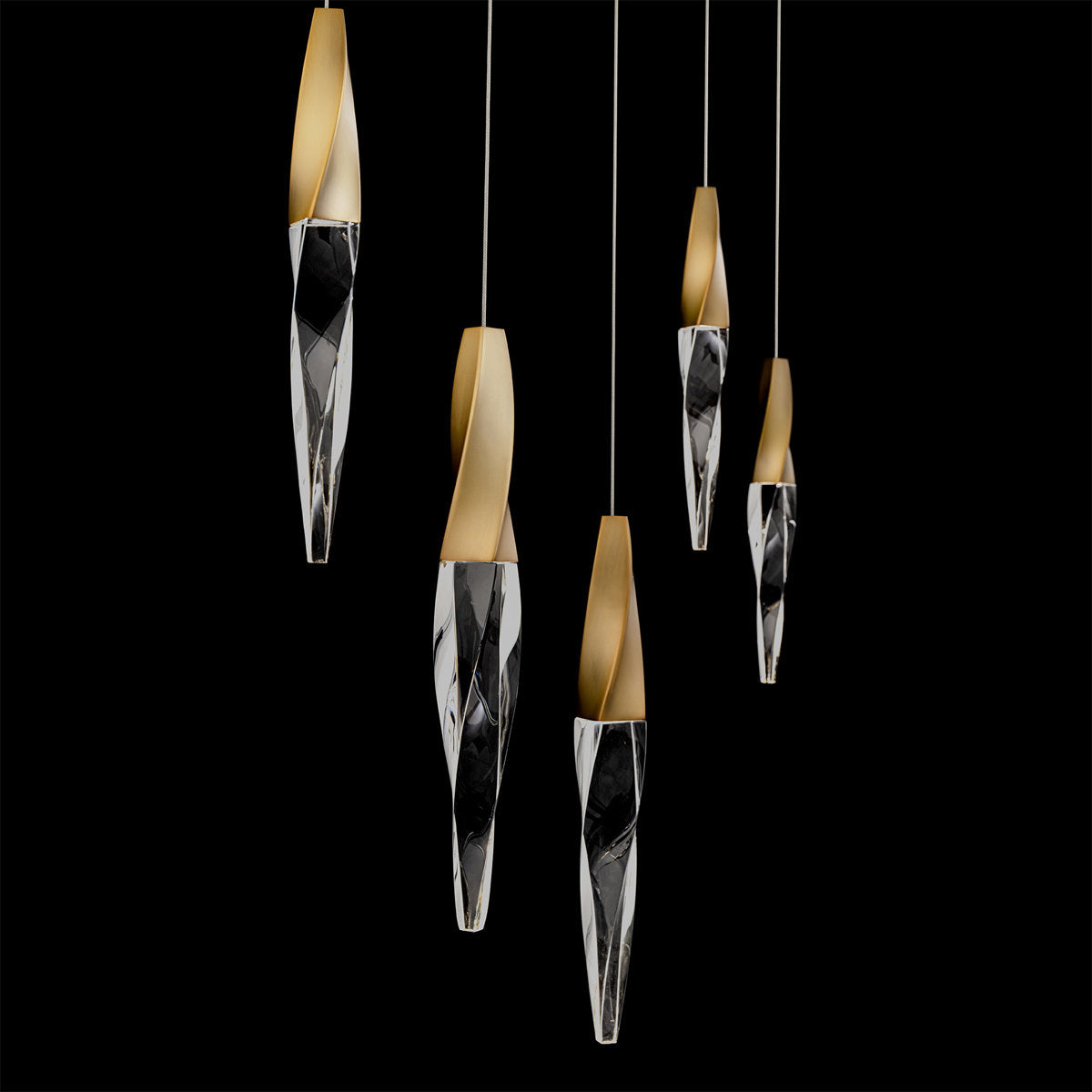 Kindjal 5 Light Crystal LED Multi-Light Pendant