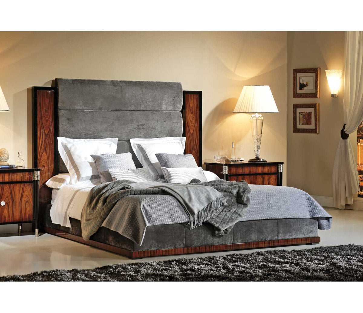 King Upholstered Platform Bed