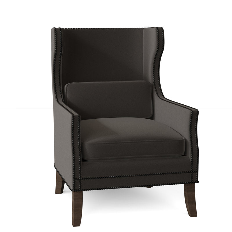 Kingston 31" Wide Top Grain Leather Down Cushion Wingback Chair