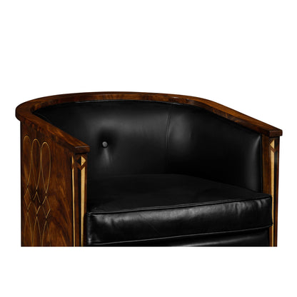Knightsbridge Leather Barrel Chair