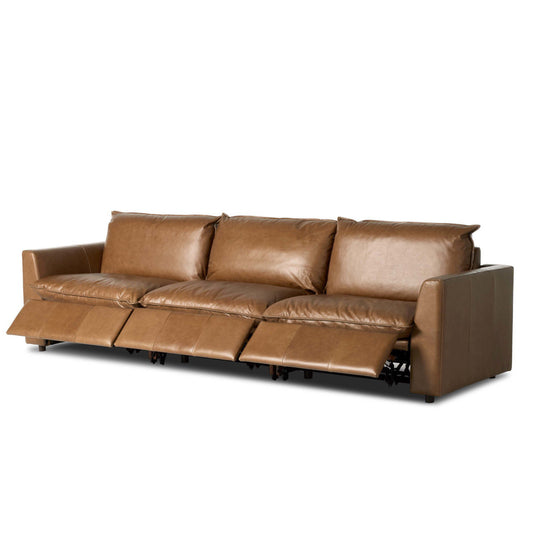 Kosa Power Recliner 3PC Sectional-Sonoma Chestnut