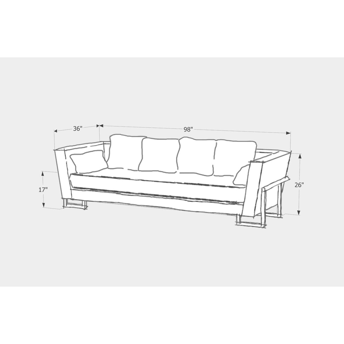 LRG Velvet Sofa