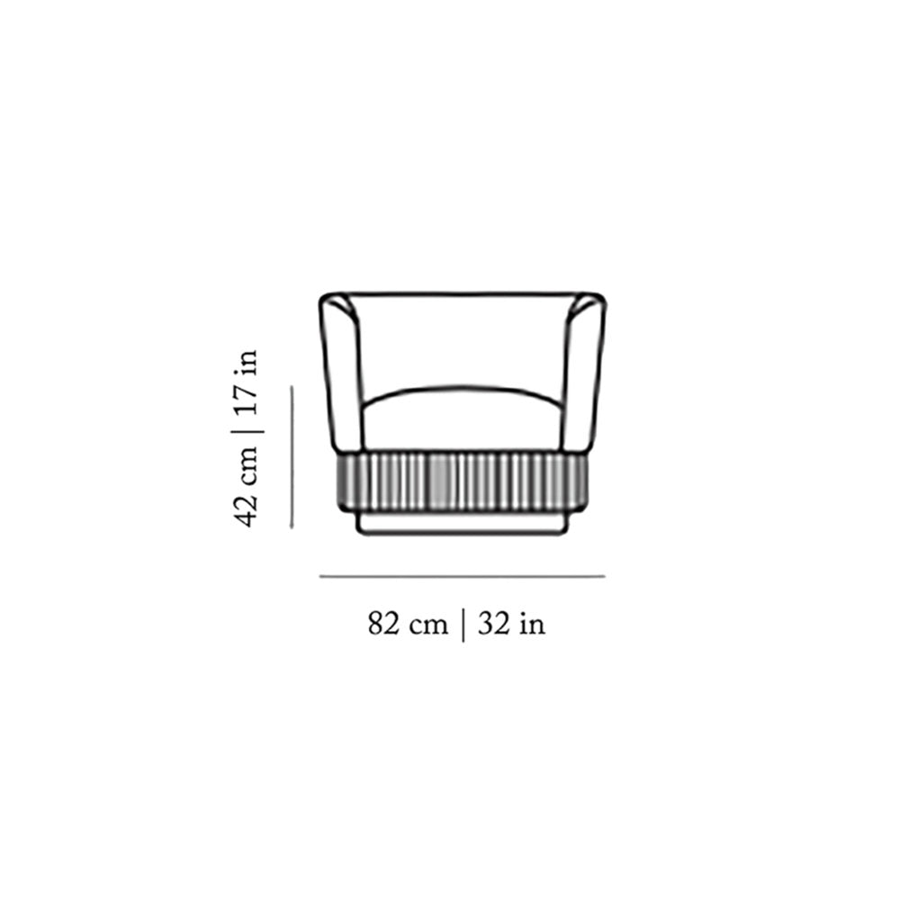 La Folie Barrel Chair Chair with Ottoman
