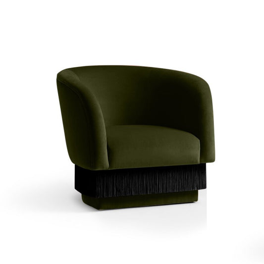 La Folie Barrel Chair Chair with Ottoman