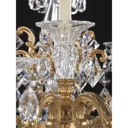 La Scala 24 Light 46in x 48in Chandelier in Antique Silver with Clear Radiance Crystals