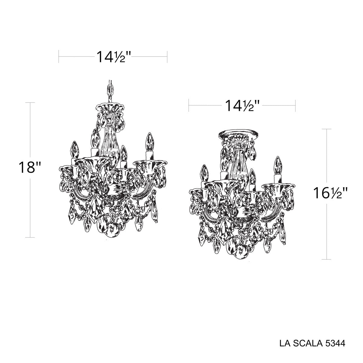 La Scala 4 - Light Glass Chandelier