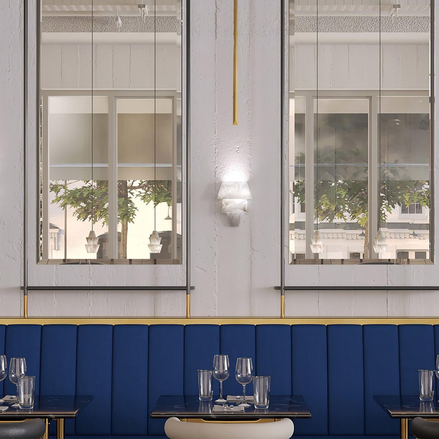 Laboratory Alabaster Wall Light