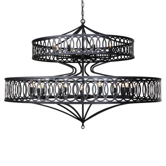 Lafayette 18 - Light Candle Style Tiered Chandelier