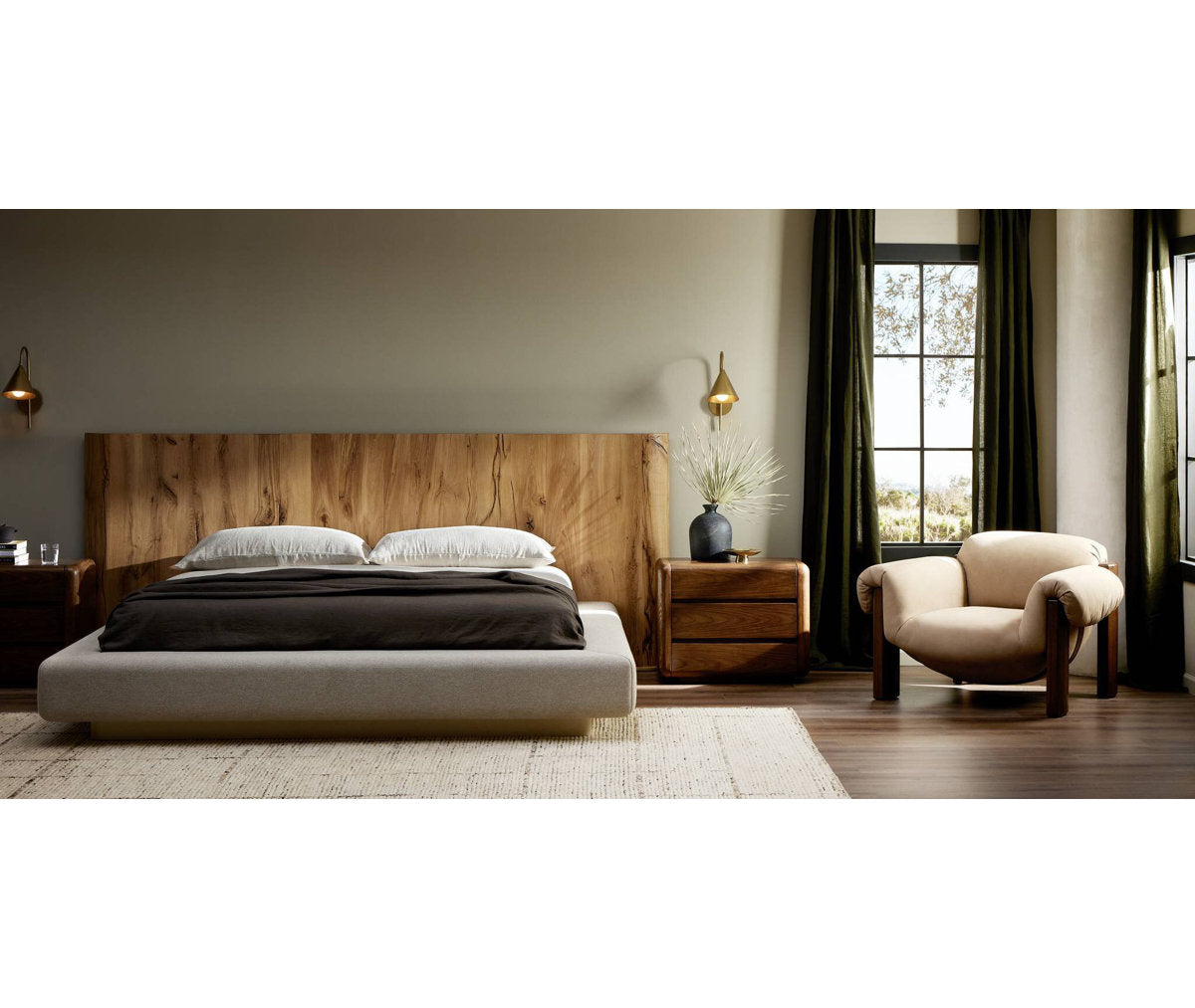 Lara Bed-Natural Reclaimed French Oak-Queen