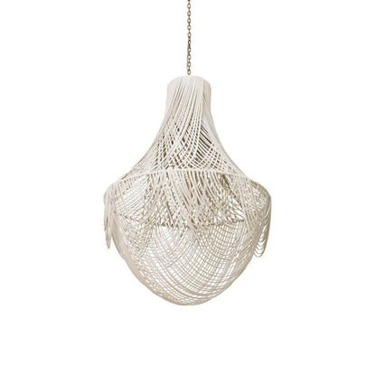Large Leather Fringe Chandelier