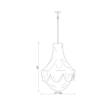 Large Leather Fringe Chandelier