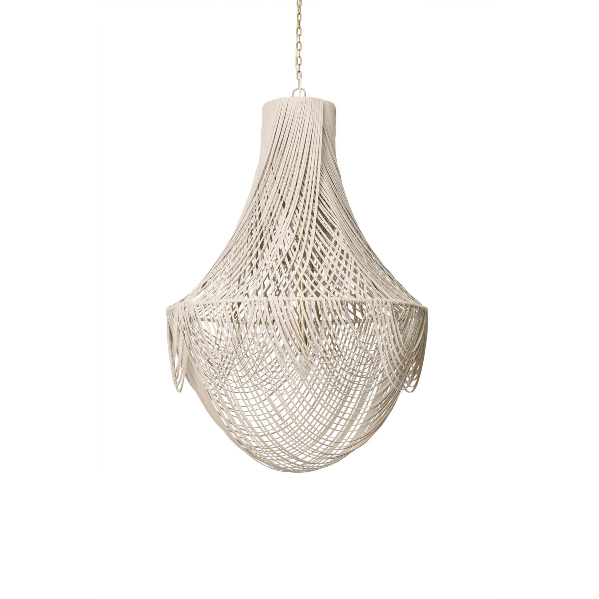 Large Leather Fringe Chandelier