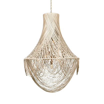 Large Leather Fringe Chandelier