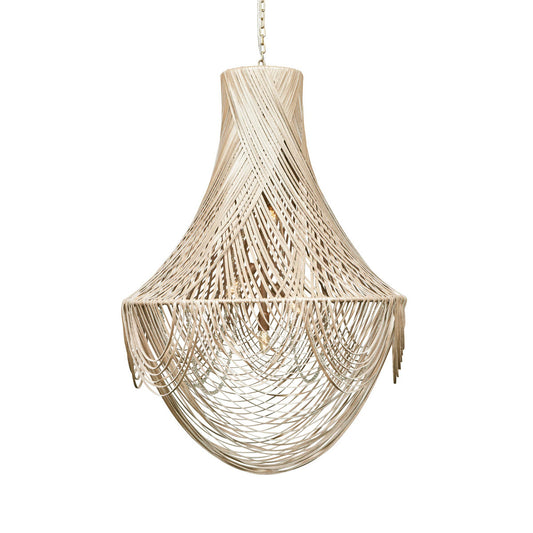 Large Leather Fringe Chandelier