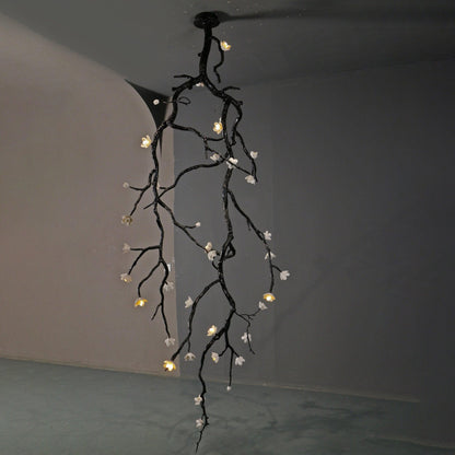 Large Long Branch Flower Chandelier