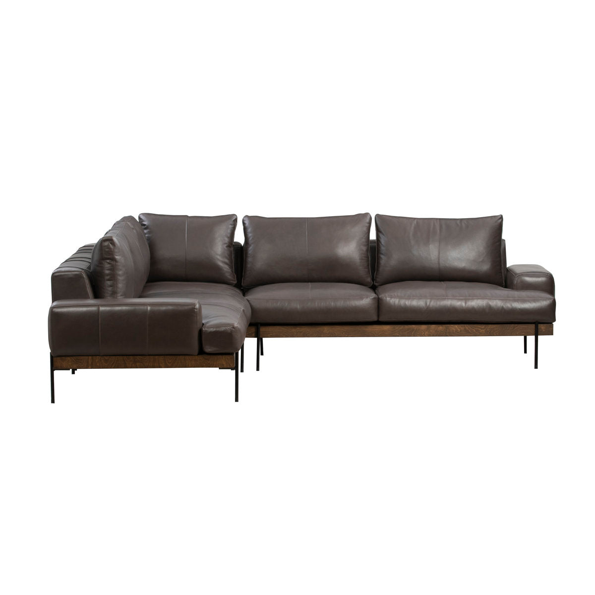 Largo Top Grain Leather Sectional