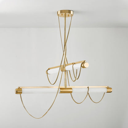 Lariat - Dimmable LED Cylinder Chandelier by Noz Nozawa for Corbett Lighting
