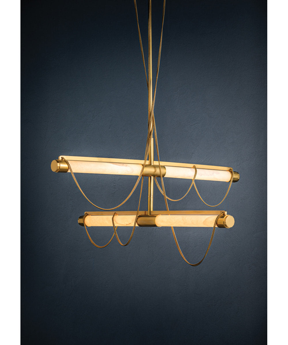 Lariat - Dimmable LED Cylinder Chandelier by Noz Nozawa for Corbett Lighting