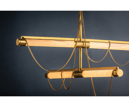 Lariat - Dimmable LED Cylinder Chandelier by Noz Nozawa for Corbett Lighting