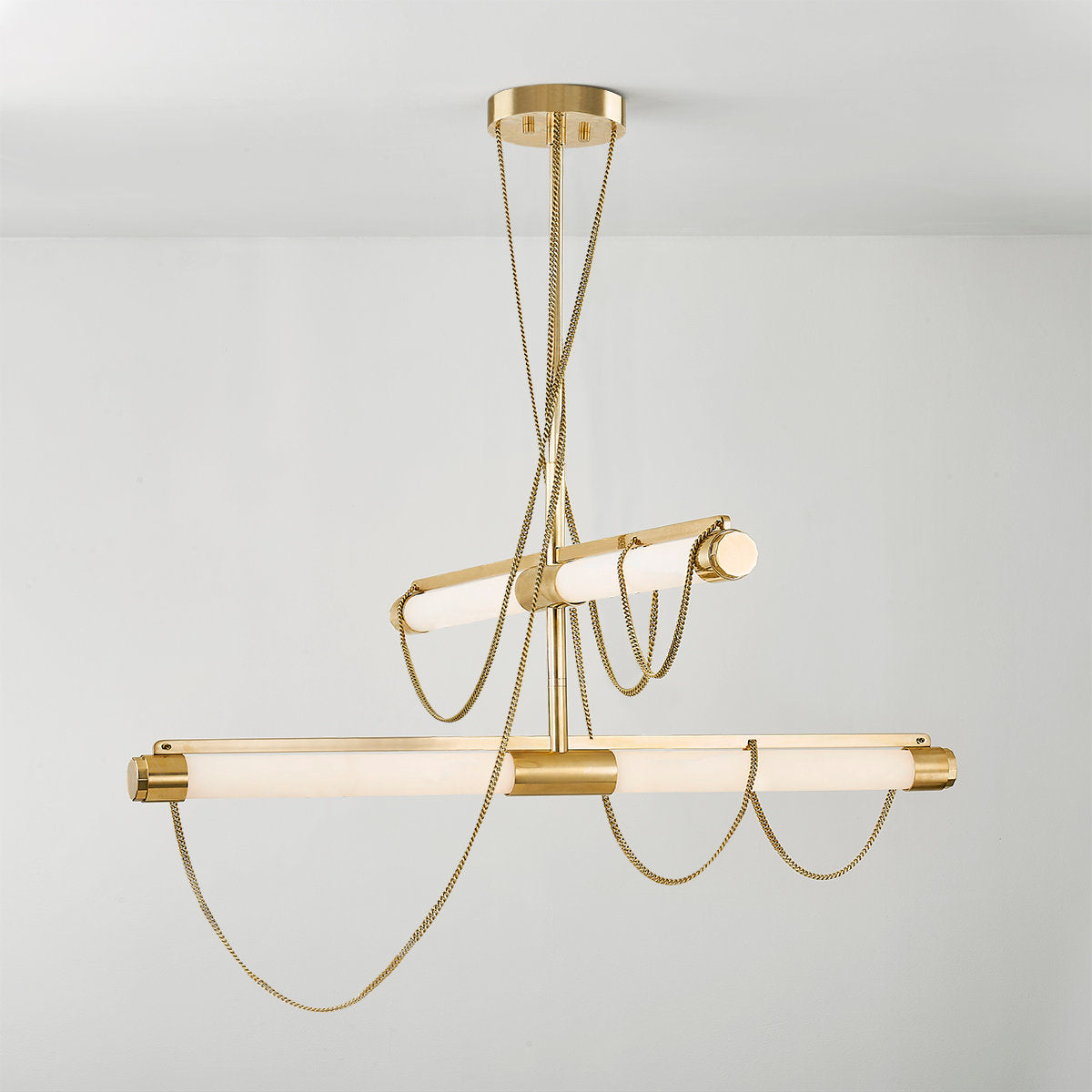 Lariat - Dimmable LED Cylinder Chandelier by Noz Nozawa for Corbett Lighting