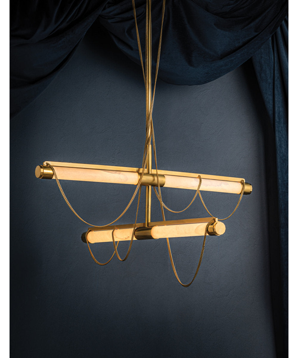 Lariat - Dimmable LED Cylinder Chandelier by Noz Nozawa for Corbett Lighting