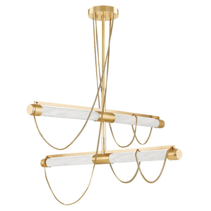 Lariat - Dimmable LED Cylinder Chandelier by Noz Nozawa for Corbett Lighting
