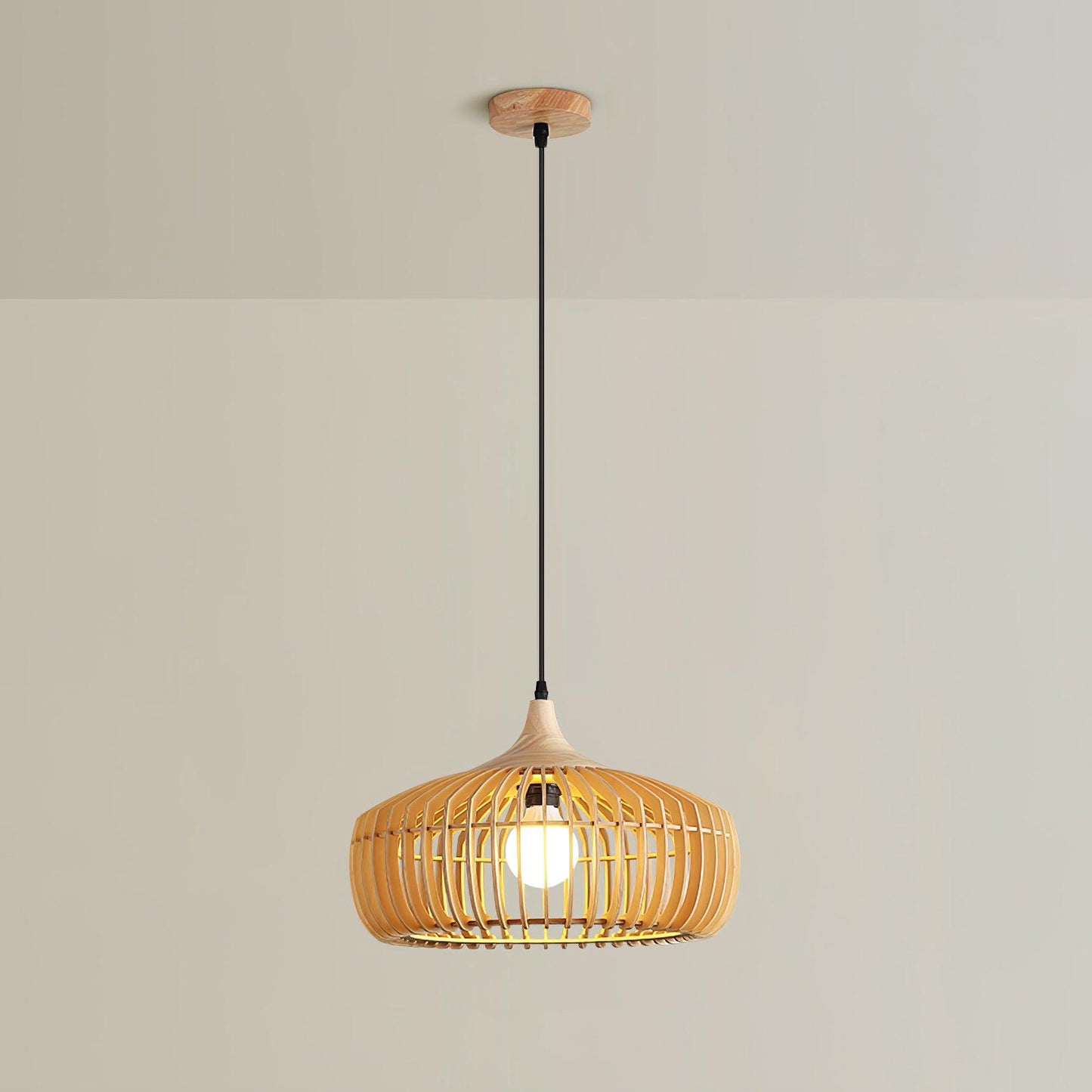 Lattice Nest Wooden Pendant Lamp
