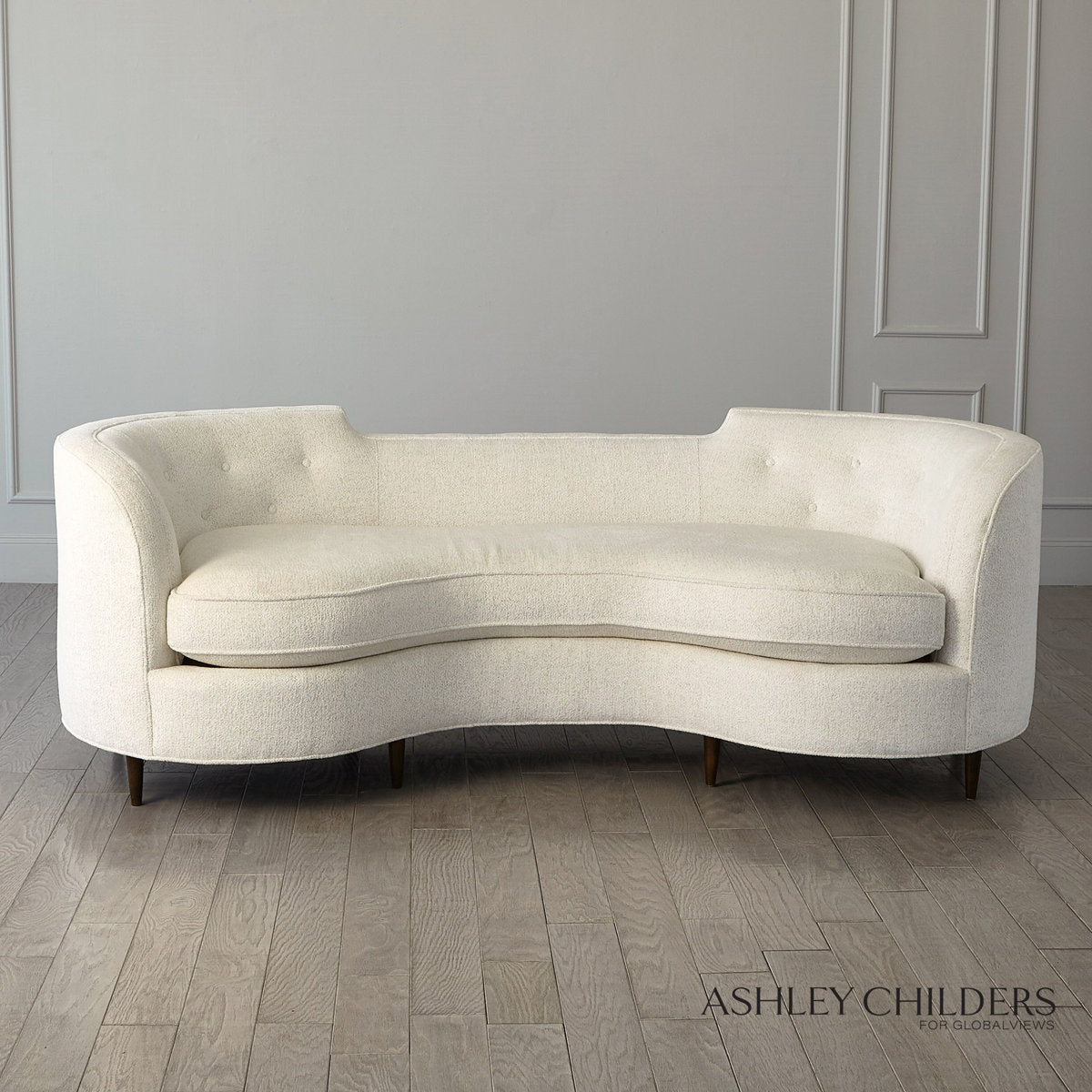 Lauren 89.5'' Curved Sofa