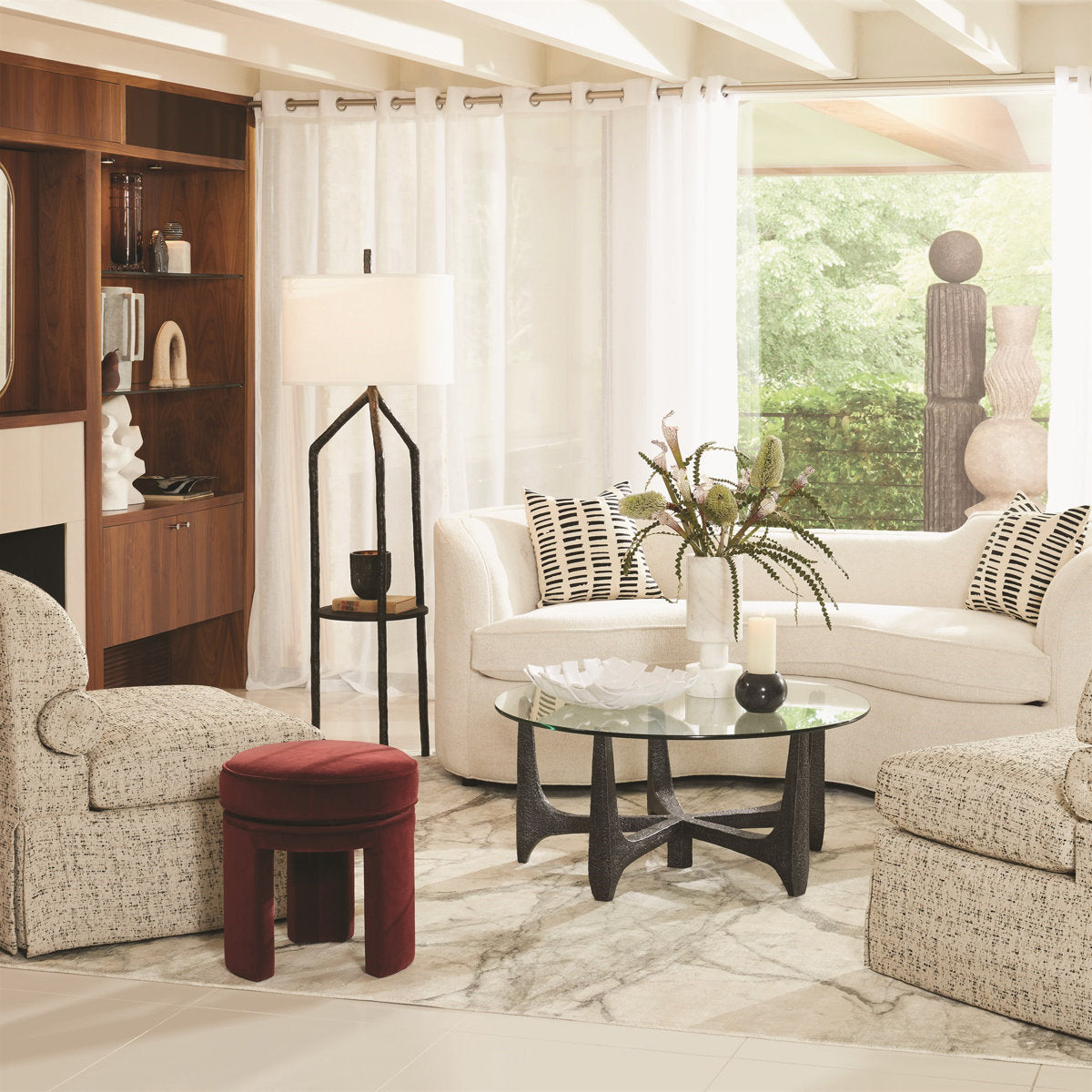 Lauren 89.5'' Curved Sofa