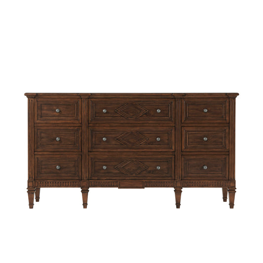 Laurent 9 - Drawer Solid Wood Dresser