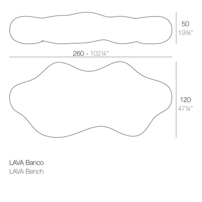 Lava Plastic Picnic Bench