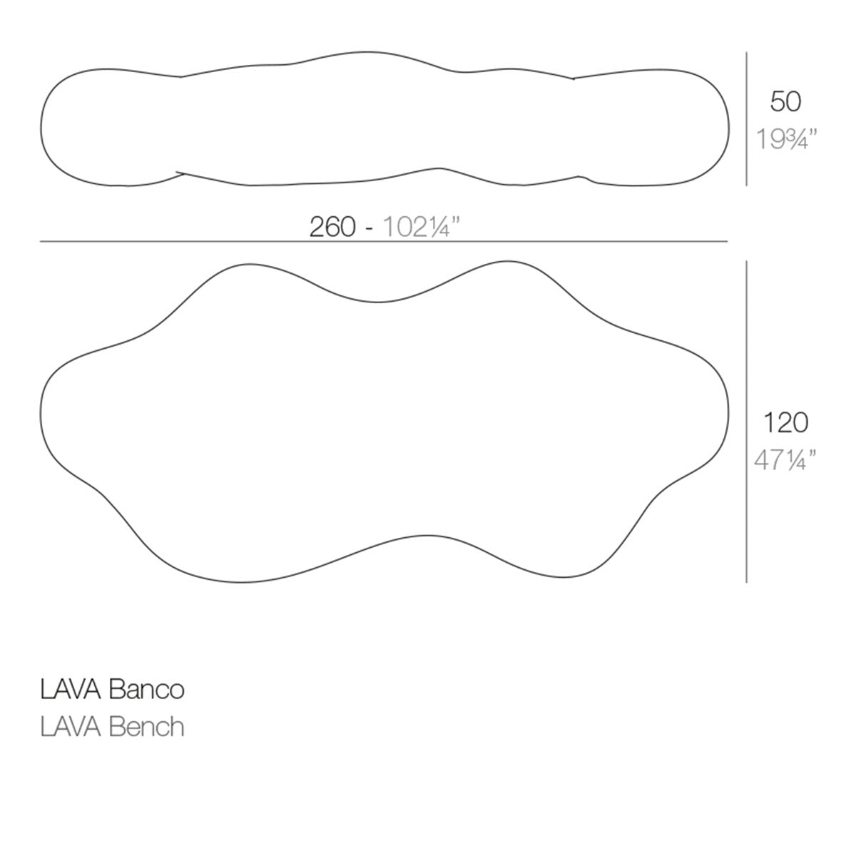 Lava Polyethylene Picnic Bench