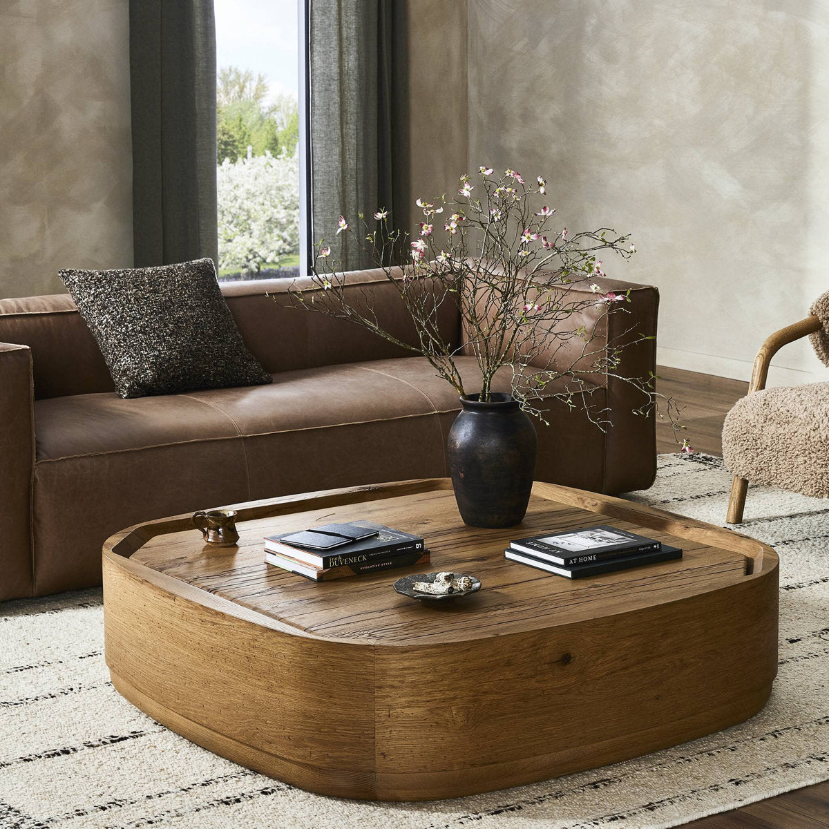 Leandro Coffee Table-Natural Reclaimed French Oak