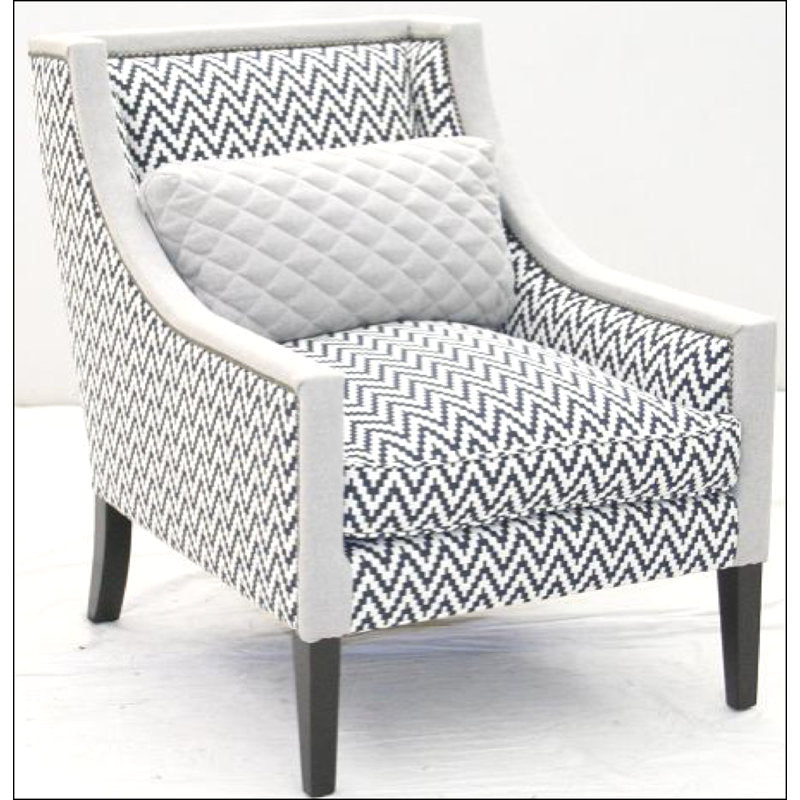 Leather Armchair Chair with Ottoman
