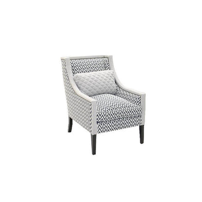 Leather Armchair Chair with Ottoman