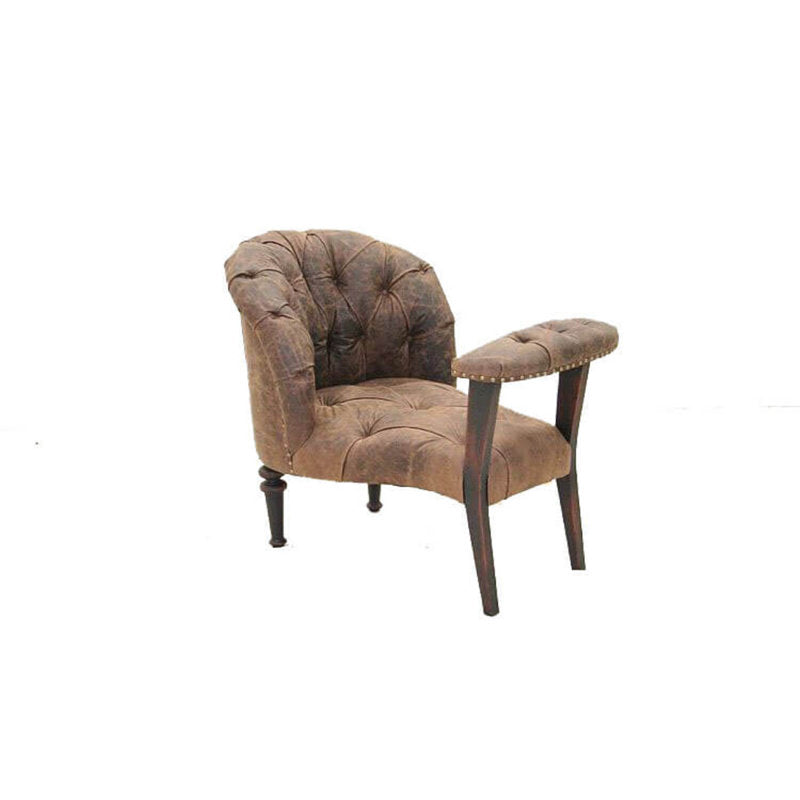 Leather Barrel Chair
