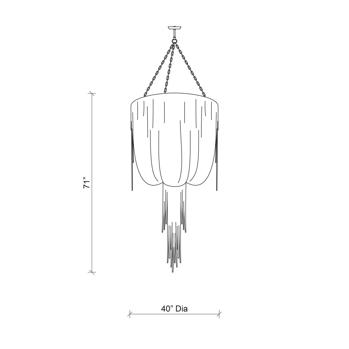 Leather Fringe Chandelier
