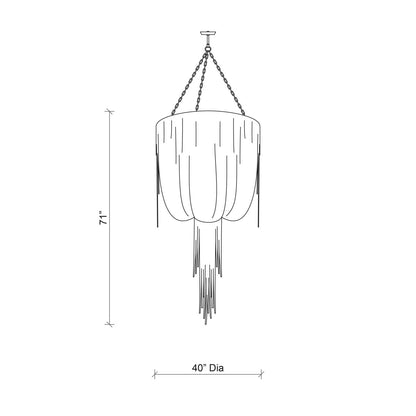Leather Fringe Chandelier