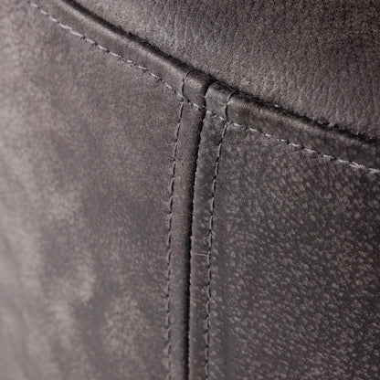 Leather Ostrich Fluff Pouf